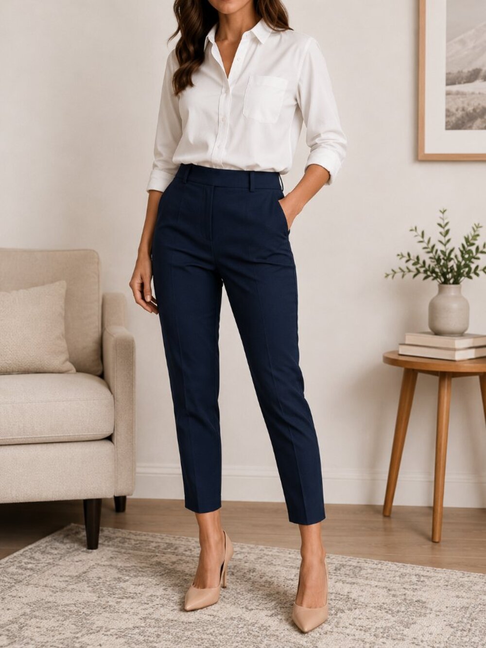 LOFT Navy Skinny Pants